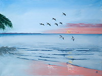 Home to Eleuthera painting by Christopher Crofton-Atkins (thumbnail)