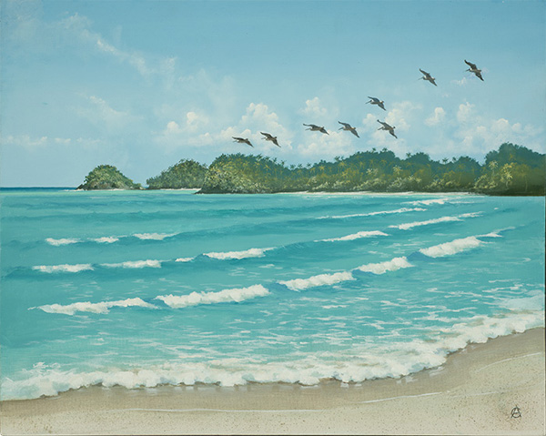 Surf's Up - Oil Painting by Christopher Crofton-Atkins