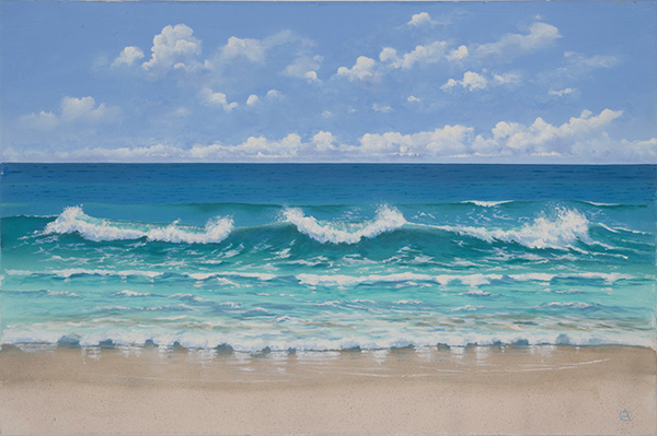 High Wind Over Eleuthera - Oil Painting by Christopher Crofton-Atkins