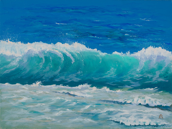 The Breaking Wave - an original painting by Christopher Crofton-Atkins
